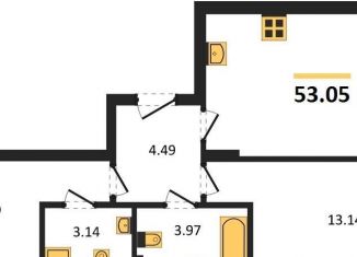 Продажа 2-комнатной квартиры, 53.1 м2, Калининград, улица Ломоносова, 52, Центральный район