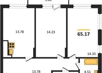 Продам 2-ком. квартиру, 65.2 м2, поселок Малое Исаково