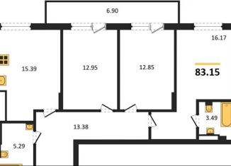 Продажа 3-комнатной квартиры, 83.2 м2, Калининградская область