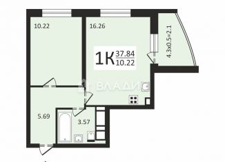 Продажа однокомнатной квартиры, 37.8 м2, Краснодар, ЖК Лучший, улица Петра Метальникова, 36