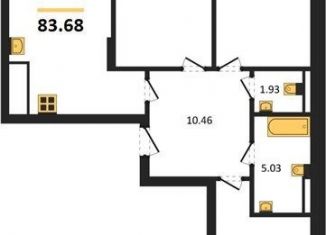 Трехкомнатная квартира на продажу, 83.7 м2, Калининградская область