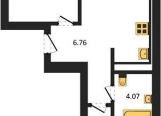 Продается 2-ком. квартира, 55.8 м2, Калининград, Ленинградский район, улица Героя России Катериничева, 9к2