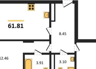 Продам 2-комнатную квартиру, 61.8 м2, Калининград, улица Ломоносова, 52, Центральный район