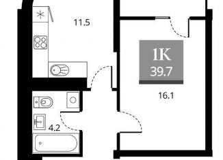 Продаю 1-ком. квартиру, 39.7 м2, Новосибирская область, Прибрежная улица, 4/2