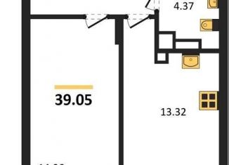 Продается 1-комнатная квартира, 39.1 м2, Калининград, Батальная улица, 65Б