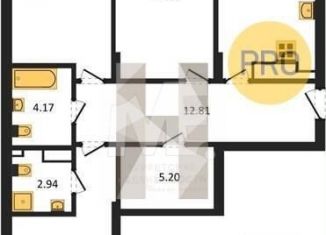 Трехкомнатная квартира на продажу, 85.6 м2, Калининград, Ленинградский район, улица Старшины Дадаева, 55