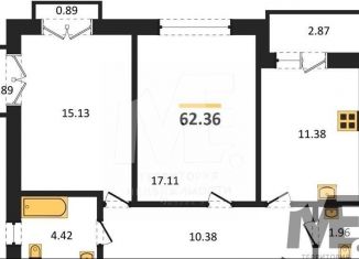 Продаю 2-ком. квартиру, 62.4 м2, Калининград, Ленинградский район, Суздальская улица, 15