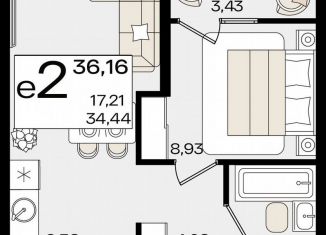 Продаю 1-ком. квартиру, 36.2 м2, Краснодарский край