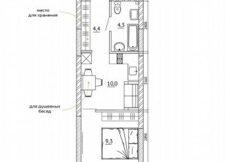 Квартира на продажу со свободной планировкой, 27.3 м2, Кемерово