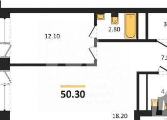 Продам 2-комнатную квартиру, 50.3 м2, Калининградская область