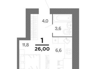 Продажа квартиры студии, 26 м2, Рязань, Московский район