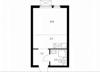 Квартира на продажу студия, 21.5 м2, Котельники