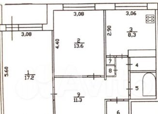 Продаю 2-ком. квартиру, 58.1 м2, Гатчина, улица Авиатриссы Зверевой, 3