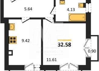 Продажа однокомнатной квартиры, 32.6 м2, Калининградская область