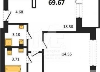 Продажа 2-комнатной квартиры, 69.7 м2, Калининград, Ленинградский район