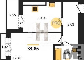 Продается 1-комнатная квартира, 33.9 м2, Калининград