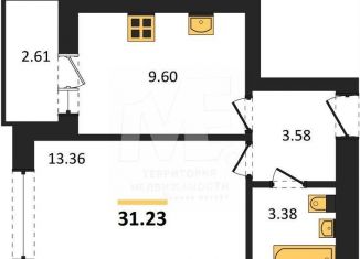 Продаю 1-ком. квартиру, 31.2 м2, Калининград