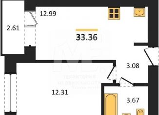 Продажа однокомнатной квартиры, 33.4 м2, Калининград, Московский район