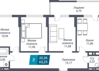 Продается 3-комнатная квартира, 72 м2, Новосибирск, улица Королёва, 19, метро Маршала Покрышкина