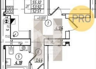 Продается 2-ком. квартира, 53.9 м2, Калининград