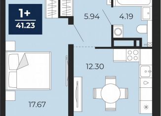 1-ком. квартира на продажу, 40.1 м2, Тюмень, Арктическая улица, 16