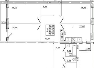 Продажа 3-ком. квартиры, 99 м2, Смоленская область