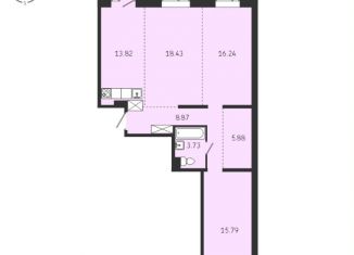 Продам квартиру свободная планировка, 91.6 м2, Иркутск, Советская улица, 115/1