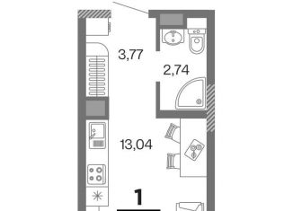 Продажа 1-ком. квартиры, 19.6 м2, Рязань