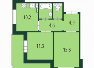 Продаю 2-комнатную квартиру, 50.4 м2, Санкт-Петербург, Бухарестская улица, метро Купчино