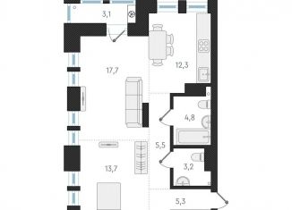 Продается 2-ком. квартира, 62.5 м2, Новосибирск, Заельцовский район