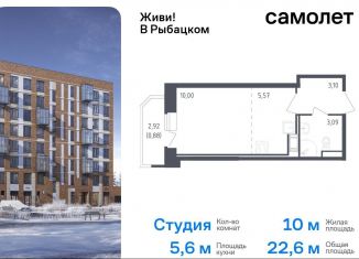 Продам квартиру студию, 22.6 м2, Санкт-Петербург, жилой комплекс Живи в Рыбацком, 5, муниципальный округ Рыбацкое