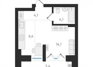 Продаю однокомнатную квартиру, 28.7 м2, Новосибирск, Заельцовский район