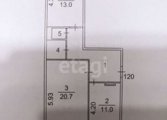 Продаю двухкомнатную квартиру, 60.2 м2, Томск, улица Ивана Черных, 34