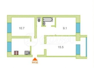 Продается 3-комнатная квартира, 60 м2, Тюменская область, Курортная улица, 53