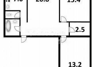 Продам трехкомнатную квартиру, 62.2 м2, Новосибирск, улица Кропоткина, 130, метро Берёзовая роща