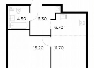 Продаю однокомнатную квартиру, 44.4 м2, Москва