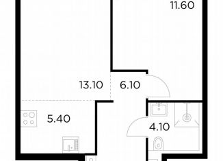 Продам однокомнатную квартиру, 40.3 м2, Москва