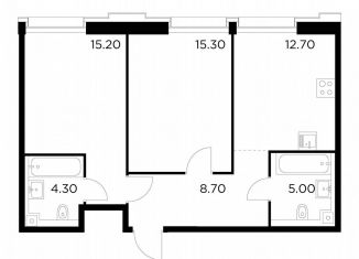 Продажа двухкомнатной квартиры, 61.2 м2, Москва