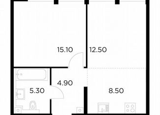 Продам 1-ком. квартиру, 46.3 м2, Москва