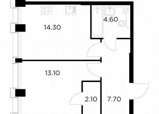 Продам однокомнатную квартиру, 41.4 м2, Москва