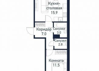 Продажа 1-ком. квартиры, 40.1 м2, Челябинская область, Ласковая улица, 3