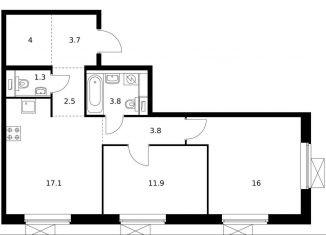 Продажа 2-ком. квартиры, 62.7 м2, Москва, район Текстильщики