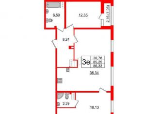 Продам двухкомнатную квартиру, 86.4 м2, Санкт-Петербург, Лодейнопольская улица, 7, Петроградский район