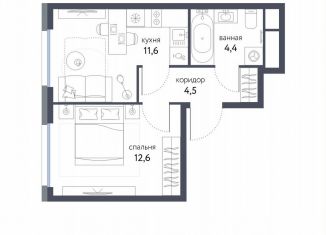 Продаю 1-комнатную квартиру, 33.1 м2, Москва