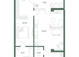 Продам 1-ком. квартиру, 74.3 м2, Ялта