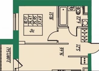 Продаю 1-ком. квартиру, 36 м2, Владимирская область