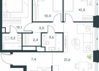 Продам 4-комнатную квартиру, 78.8 м2, Москва, 3-й Силикатный проезд, 1к1