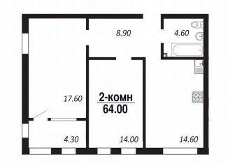 Продам 2-ком. квартиру, 64 м2, Омск