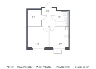 1-ком. квартира на продажу, 35.7 м2, Московская область, Олимпийская улица