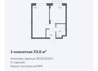 Продажа 1-комнатной квартиры, 33.9 м2, поселение Рязановское, улица Уточкина, 8к1